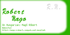 robert mago business card